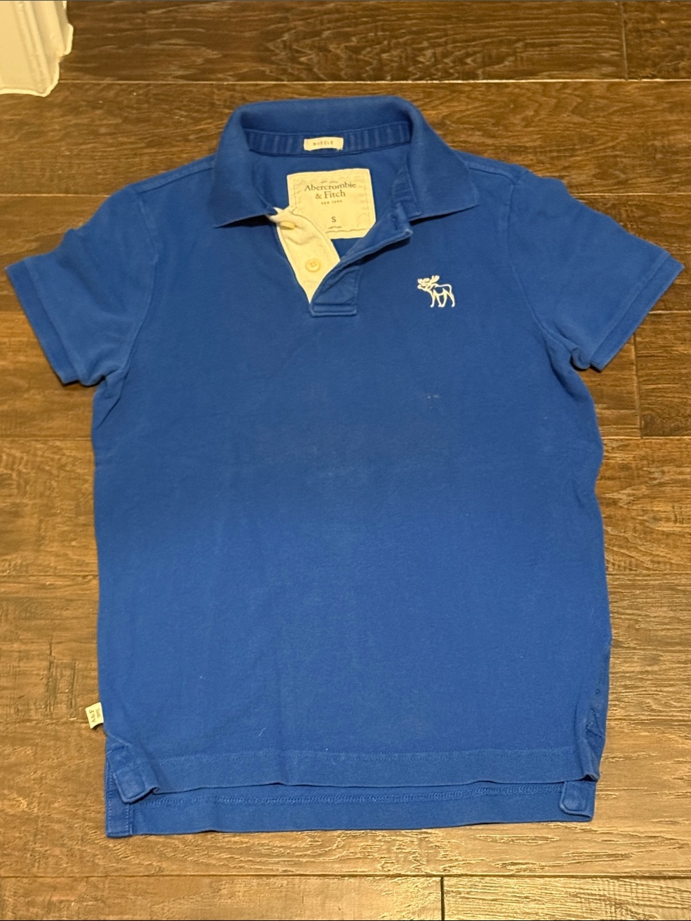 Abercrombie and Fitch Men’s S blue muscle for polo